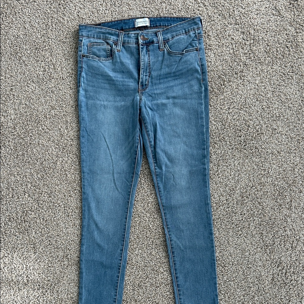 Crown & Ivy Blue Denim Jeans skinny 10